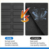 Black rubber cargo liner rear boot mat for Toyota Highlander 2024-2025 with textured grid pattern for durability and odor-free use