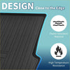 Black rubber cargo liner rear boot mat with ribbed texture and reinforced edges for toyota land cruiser prado 2003 2009
