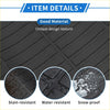 Black rubber cargo liner rear boot mat with textured long stripe pattern for toyota prius le 2023 2024