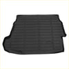 Black rubber cargo liner rear boot mat for toyota prius le 2023 2024 with textured ribbed long stripe pattern