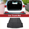 Black rubber cargo liner rear boot mat for toyota rav4 2019-2024 with diamond pattern and reinforced edges