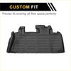 Black rubber cargo liner rear boot mat with molded contours and ribbed texture for toyota sienna 2021-2024