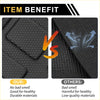 Black textured cargo liner rear boot mat for toyota sienna 2021 2024 made from durable odor free material