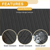Black rubber cargo liner rear boot mat for toyota sienna 7 seat with ribbed texture stain and snow proof