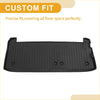 Black rubber cargo liner rear boot mat with ribbed texture and molded edges for toyota sienna 7 seat 2021-2024