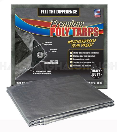 Cargo Mate Polytarp 12' X 16' Silver/Green Extra H/D -