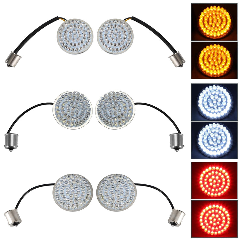 Dyna Touring Street Road Glide 883 Generic 1156 Rear LED Turn Signal Insert Lights