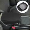 Black fabric center console armrest box cover for toyota rav4 2014-2018 with elastic edges and textured inner lining