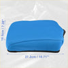 Bright blue soft neoprene center console armrest box cover with black trim for toyota tacoma 2016-2022