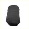 Black faux leather center console armrest cover with red stitching for toyota crown 2019-2023 motorcycle seat style