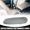Gray faux leather center console armrest cover with stitched edges for toyota sequoia 2001-2007