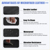 Center console cover for toyota prado armrest pad in black microfiber leather with soft flexible texture and real leather look