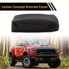 Black center console lid armrest cover for toyota tacoma 2016-2020 with red stitching and anti-scratch design