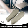 Beige leather center console seat armrest covers for toyota sequoia 2001 2007 shown from back side