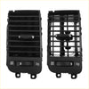 Black plastic center dashboard a c vent panel with grid design and control knobs for toyota land cruiser prado