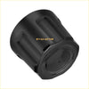 Black cylindrical motorcycle oil filter with ribbed texture and rygo-motor branding for suzuki quadrunner hub cap