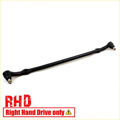 Black metal center link rod for right-hand drive nissan 720 sd23 2wd 1979-1983 shown from the back side