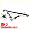 Black and silver metal center link tie rod idler arm kit for right-hand drive toyota hilux 4runner sr5 vehicles