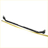 Black metal center steering link with spherical joints for toyota hilux 2wd 1983-1988 shown from backside