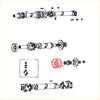 Red universal joint assembly for automotive drive shaft in center support bearing for toyota hilux 1979 1983