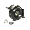 Black plastic center support bearing with metallic assembly, silver hex nut, and black rubber gasket for toyota hilux