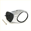 Chrome blind side fender mirror for toyota hilux 4wd 1988-1997 with chrome finish black rubber trim and mounting screw