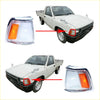 Chrome corner indicator light for toyota hilux 1988-1991 with clear lens orange reflector and chrome finish