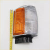Chrome corner indicator light for toyota hilux 1983-1988 with chrome finish amber and clear textured lens