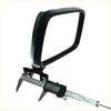 Black glossy chrome door mirror with rectangular frame and curved handle for isuzu bedford kb 1972-1988 side view