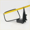Black plastic side view mirror with rectangular reflective surface and bracket for toyota hilux 1997-2005 chrome door mirror