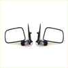 Black plastic side-view mirrors with rectangular glass and wiring for chrome door mirror toyota hilux 1997-2006