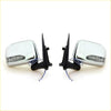 Chrome door mirror led with integrated turn signals and black mounts for toyota hilux surf tiger 1995-2005