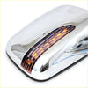 Chrome door mirror cover with amber led turn signal lights for toyota hilux 1988-1998 in chrome finish