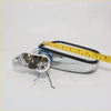 Chrome door mirror with led turn signal housing and wiring for toyota hilux 1988-1998 shown from back side