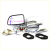 Chrome door mirror w led for toyota hilux 4runner 1988-1998 with sleek chrome finish and integrated led turn signal