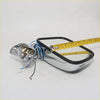 Chrome door mirror with led for toyota hilux 1988-1998 showing back side with chrome finish black trim and exposed wiring