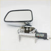 Chrome door mirror x2 for toyota hilux and 4runner 1983-1997 with chrome finish black rubber trim and reflective glass
