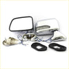 Chrome door mirror x2 with led turn signals black rubber mounts for toyota hilux 2 4wd 1988 2005 backside view