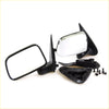 Black plastic side view mirror with chrome finished glass for toyota hilux 1997 2005 showing back side