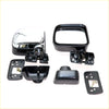 Black and chrome side mirror assembly kit with plastic housing for chrome door mirrors toyota hilux 1998-2005 back view