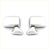 Pair of chrome door mirrors for Toyota Hilux 4Runner 1988-1998 with rectangular reflective chrome finish and triangular mounts