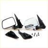 Chrome door wing mirror x2 for toyota hilux mk5 2001-2005 black and chrome side view mirror with led turn signal strip