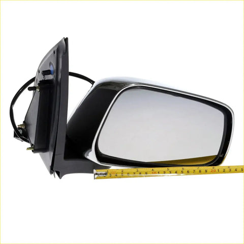 Black and chrome electric passenger side door mirror with reflective glass for Nissan Navara D40 4WD 2005-2015