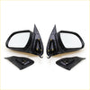 Black plastic side view mirrors with mounting brackets for chrome electric led door wing mirror toyota hilux mk7 sr5