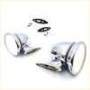 Chrome fender mirror assemblies with vintage style chrome finish black rubber gaskets for Mazda RX-5 Cosmo 121 AP Sport