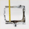 Silver metallic chrome head light door frame with rectangular opening and mounting brackets for toyota hilux 1988-1997