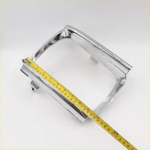 Chrome finished motorcycle headlight bezel with sleek rectangular design for left door toyota hilux 2wd 1988-1997