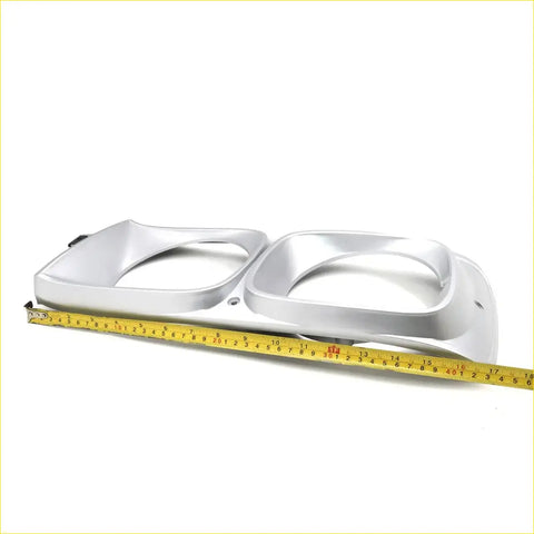 Silver metallic dual-bowl chrome headlight housing with sleek molded design for Isuzu Faster KB or Bedford KB x2