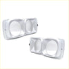 White plastic front bumper light housing covers for isuzu faster kb bedford kb chrome headlight light door x2