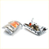 Chrome indicator corner light for toyota hilux 6th gen with chrome finish clear lens and orange reflector